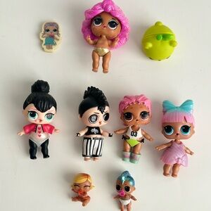Lot Of 7 LOL SURPRISE miniature dolls - MINI OMG MGA